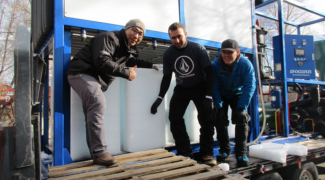 Máy làm đá khối làm lạnh trực tiếp FOCUSUN 5 tấn