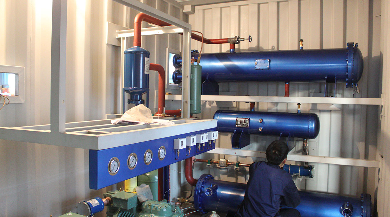 Focusun 12.5T containerized brine block ice machine