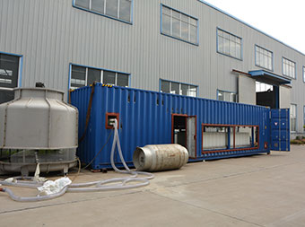 Containerized direct block ice machine FIB-150DC