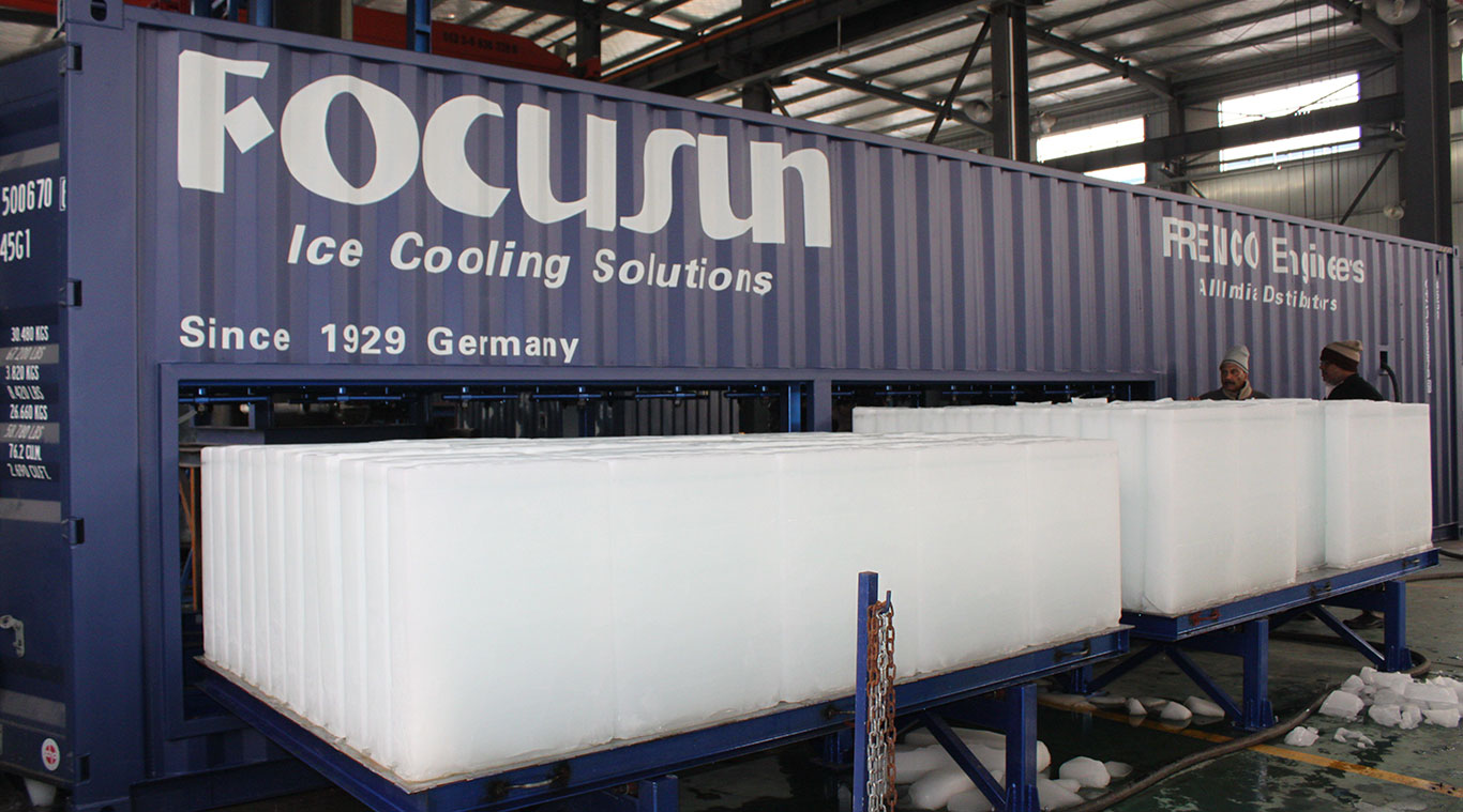 Focusun 18T containerized direct block ice machine