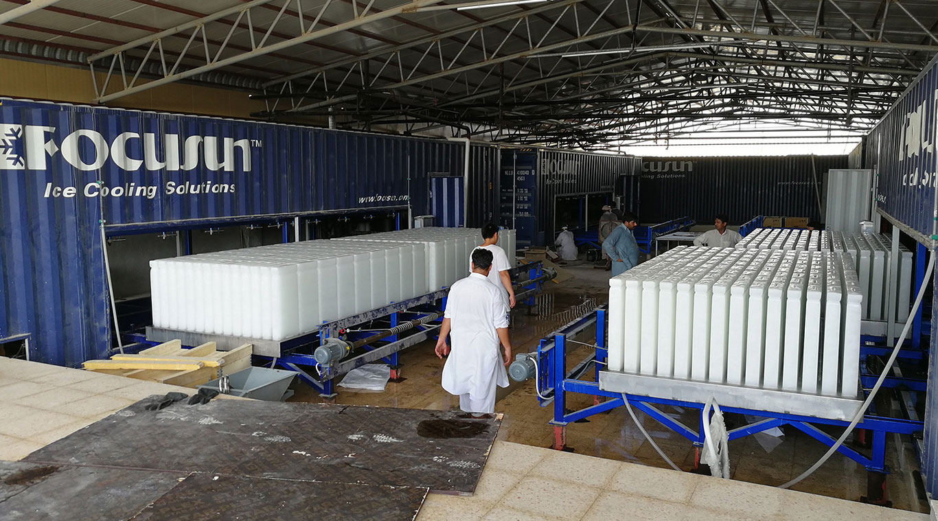 Focusun 20T containerized direct block ice machine
