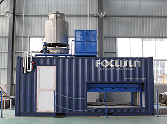 Containerized direct block ice machine FIB-50DC