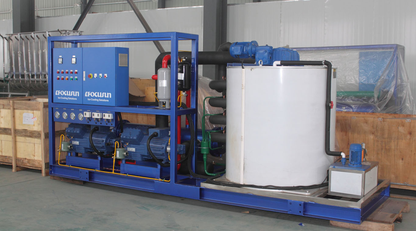 Fresh water flake ice machine