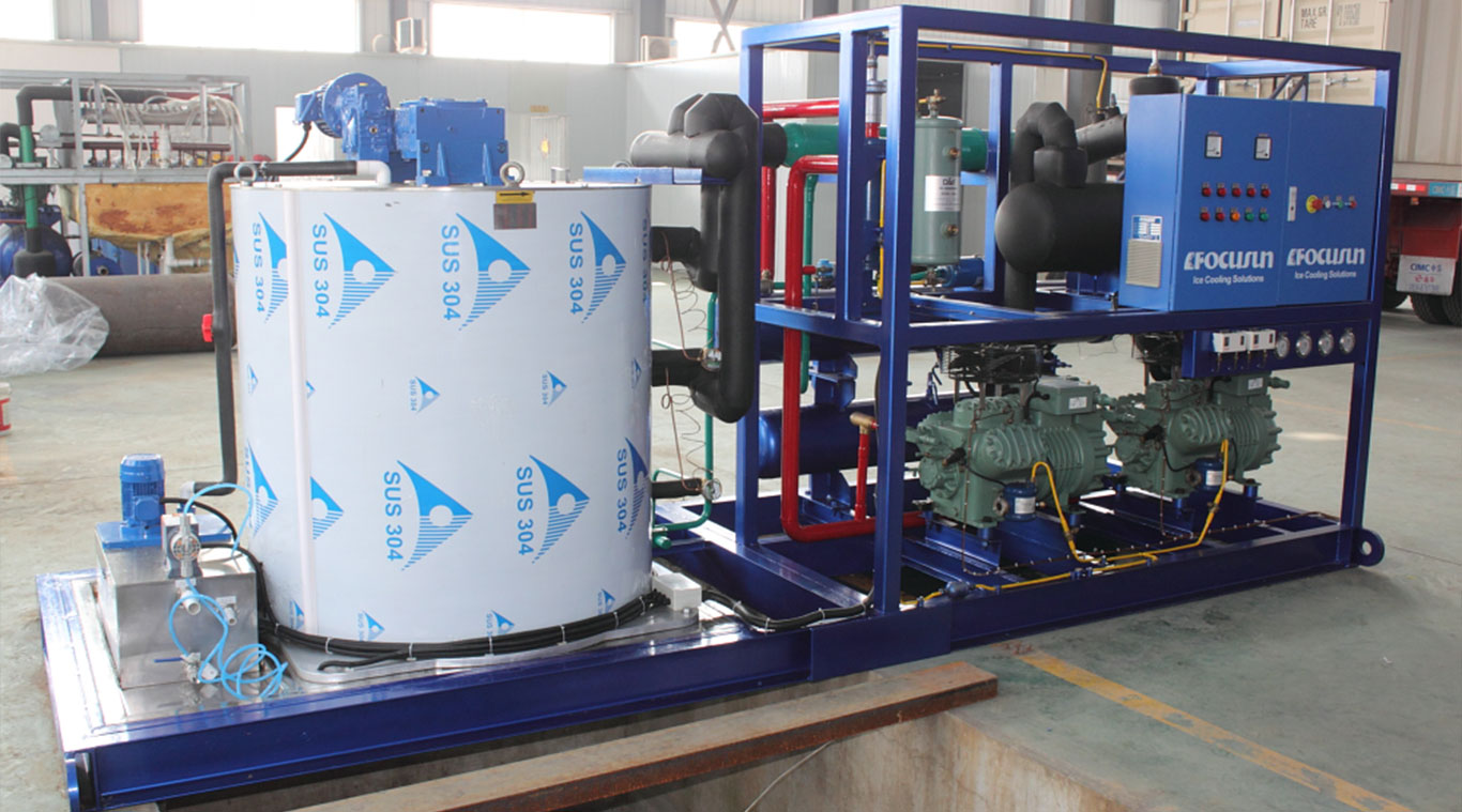Focusun 8T land seawater flake ice machine
