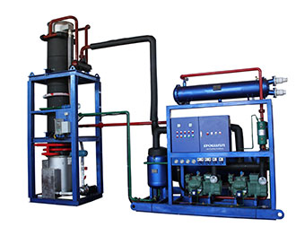 Large capacity tube ice machine
